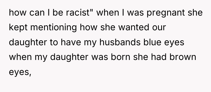 how can I be racist" when I was pregnant she...