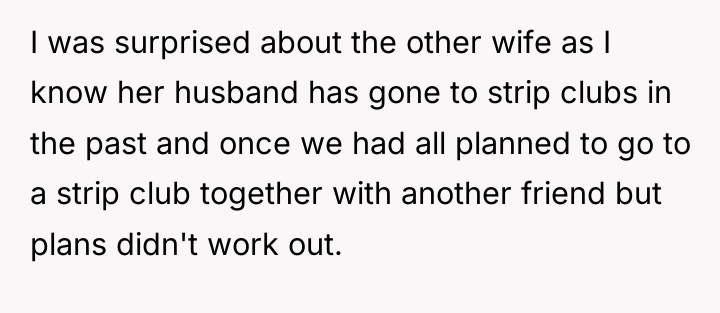 I was surprised about the other wife as I know...