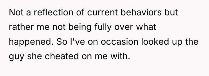 Not a reflection of current behaviors but rather me not...