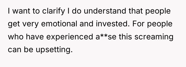 I want to clarify I do understand that people get...