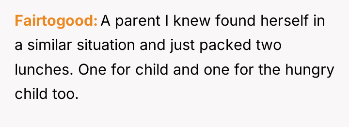 Fairtogood A parent I knew found herself in a similar...