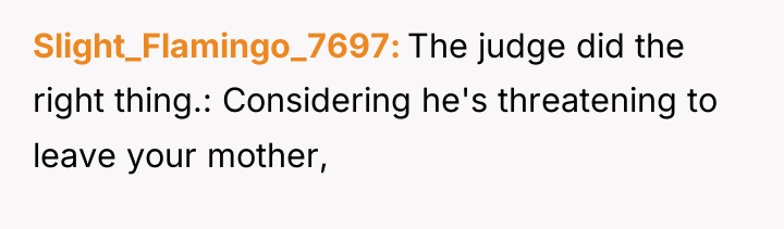 Slight_Flamingo_7697 The judge did the right thing.: Considering he's threatening...