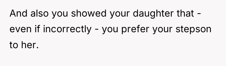 And also you showed your daughter that - even if...
