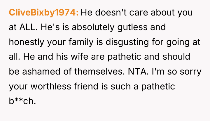 CliveBixby1974 He doesn't care about you at ALL. He's is...
