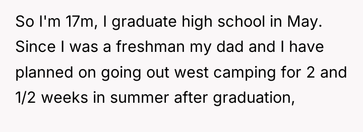 So I'm 17m, I graduate high school in May. Since...