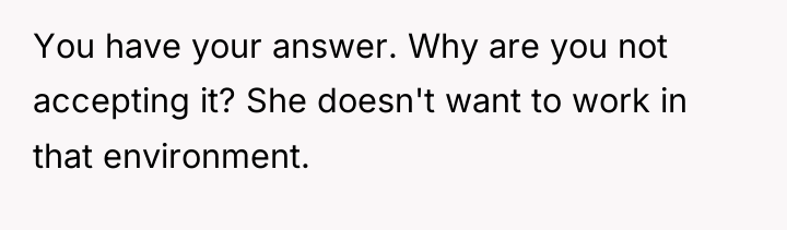 You have your answer. Why are you not accepting it?...