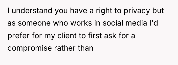 I understand you have a right to privacy but as...