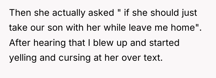 Then she actually asked " if she should just take...
