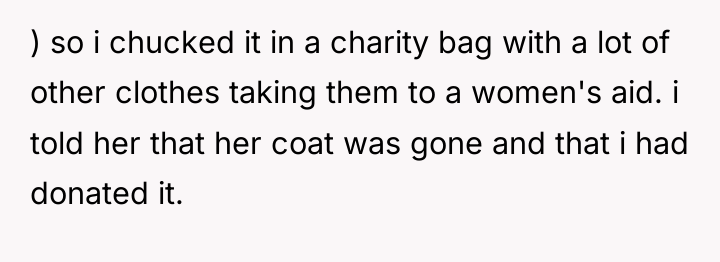 ) so i chucked it in a charity bag with...
