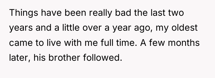 Things have been really bad the last two years and...