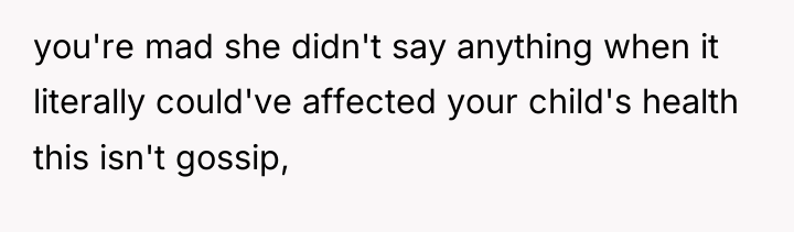 you're mad she didn't say anything when it literally could've...