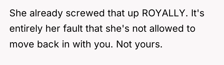She already screwed that up ROYALLY. It's entirely her fault...