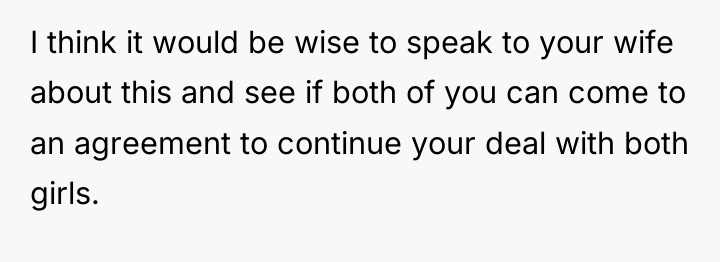 I think it would be wise to speak to your...