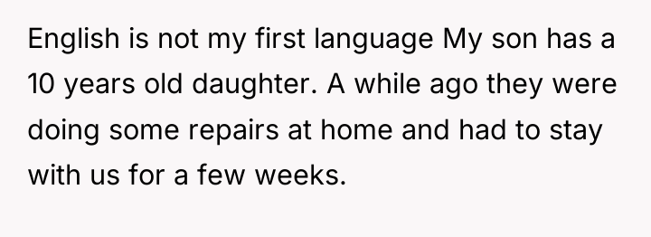 English is not my first language My son has a...