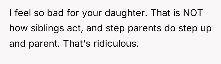 I feel so bad for your daughter. That is NOT...