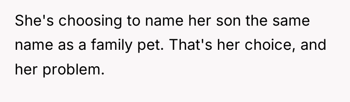 She's choosing to name her son the same name as...