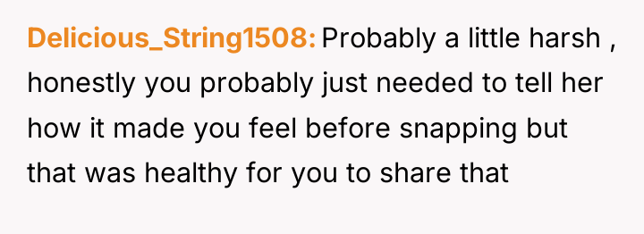 Delicious_String1508 Probably a little harsh , honestly you probably just...