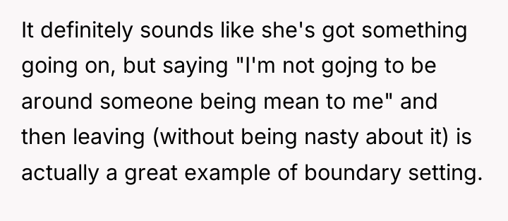 It definitely sounds like she's got something going on, but...