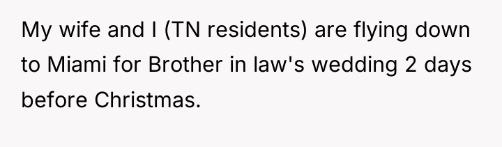 My wife and I (TN residents) are flying down to...