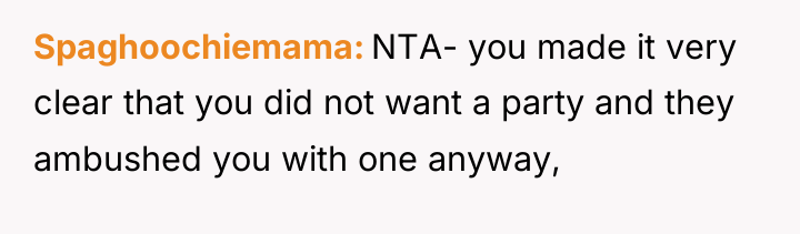Spaghoochiemama NTA- you made it very clear that you did...