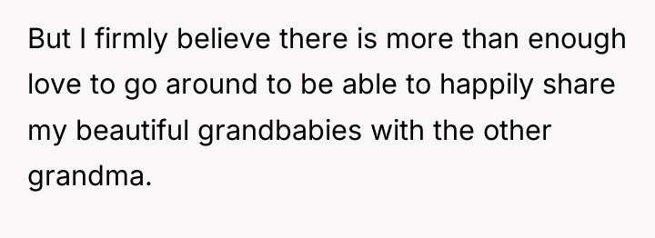 But I firmly believe there is more than enough love...