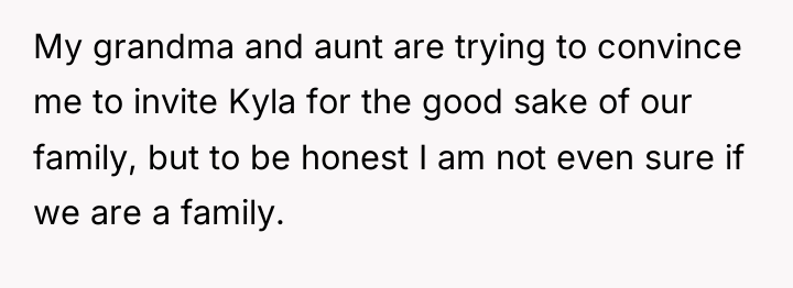 My grandma and aunt are trying to convince me to...