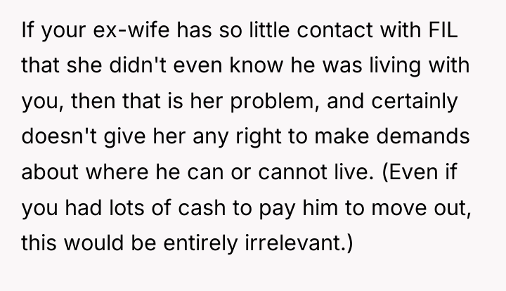If your ex-wife has so little contact with FIL that...