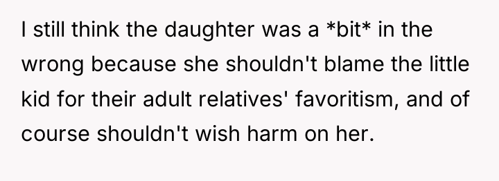 I still think the daughter was a *bit* in the...