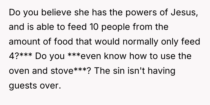 Do you believe she has the powers of Jesus, and...