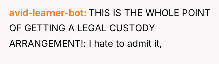 avid-learner-bot THIS IS THE WHOLE POINT OF GETTING A LEGAL...