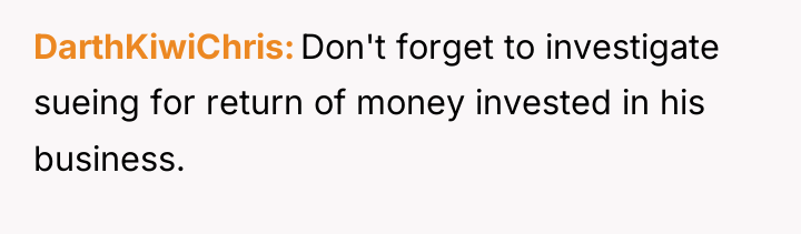 DarthKiwiChris Don't forget to investigate sueing for return of money...