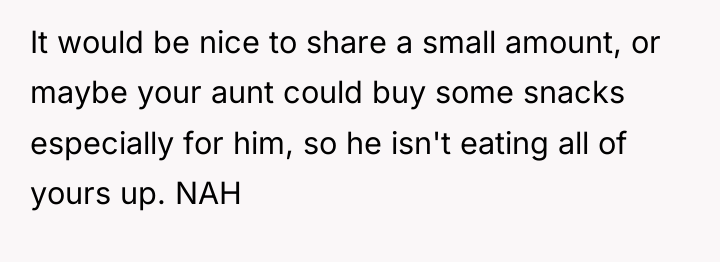 It would be nice to share a small amount, or...