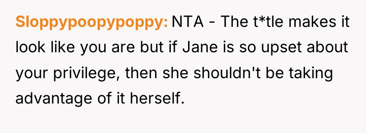 Sloppypoopypoppy NTA - The t*tle makes it look like you...