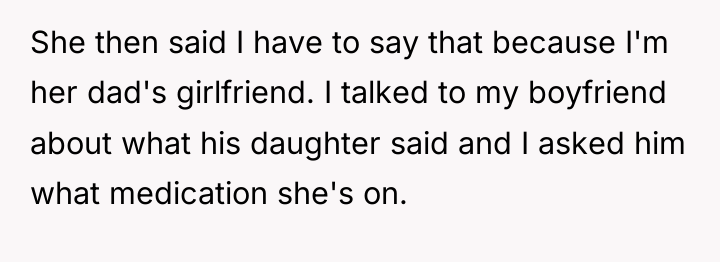 She then said I have to say that because I'm...