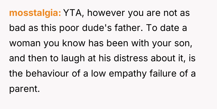 mosstalgia YTA, however you are not as bad as this...