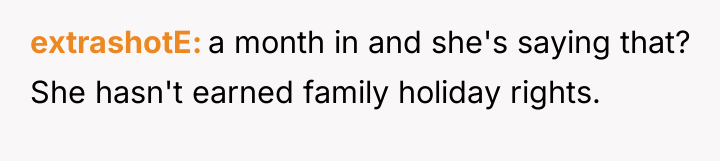 extrashotE a month in and she's saying that? She hasn't...