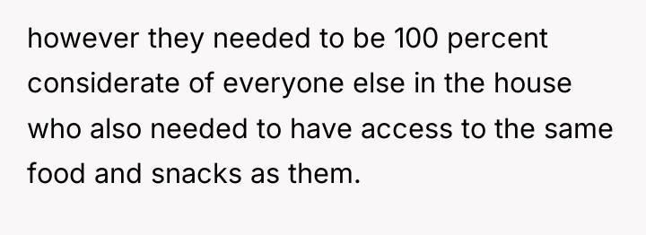 however they needed to be 100 percent considerate of everyone...
