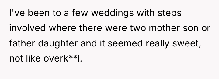 I've been to a few weddings with steps involved where...