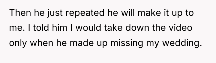 Then he just repeated he will make it up to...