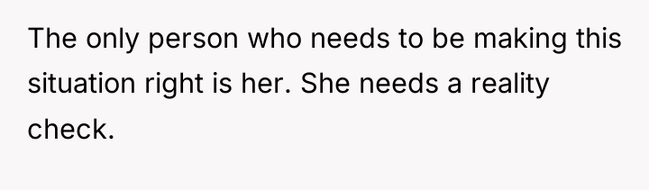 The only person who needs to be making this situation...