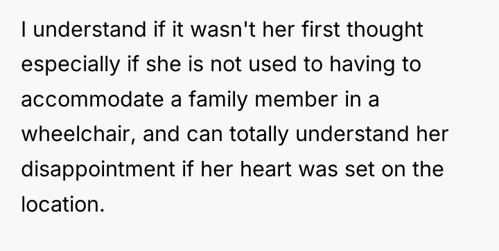 I understand if it wasn't her first thought especially if...