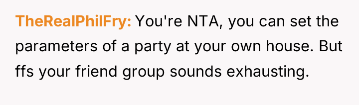 TheRealPhilFry You're NTA, you can set the parameters of a...