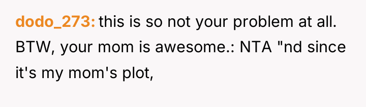 dodo_273 this is so not your problem at all. BTW,...