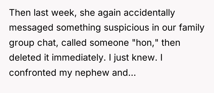 Then last week, she again accidentally messaged something suspicious in...