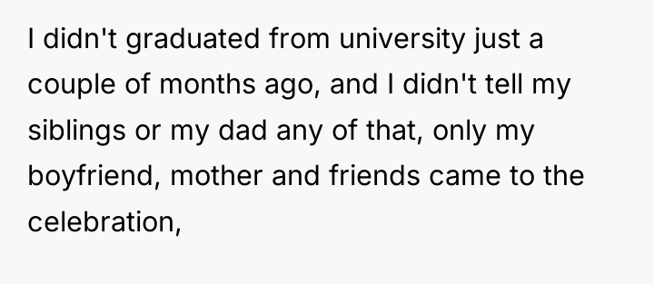 I didn't graduated from university just a couple of months...