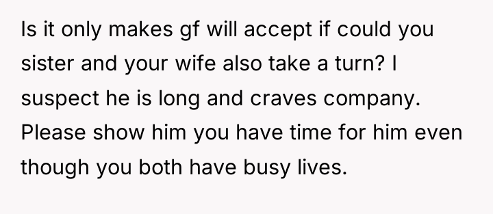 Is it only makes gf will accept if could you...
