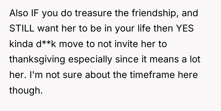 Also IF you do treasure the friendship, and STILL want...