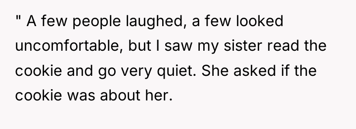 " A few people laughed, a few looked uncomfortable, but...