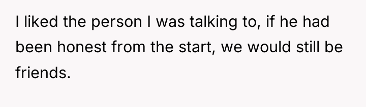 I liked the person I was talking to, if he...