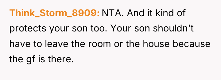 Think_Storm_8909 NTA. And it kind of protects your son too....